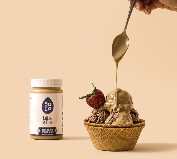 Tahini and Dates on Ice Cream